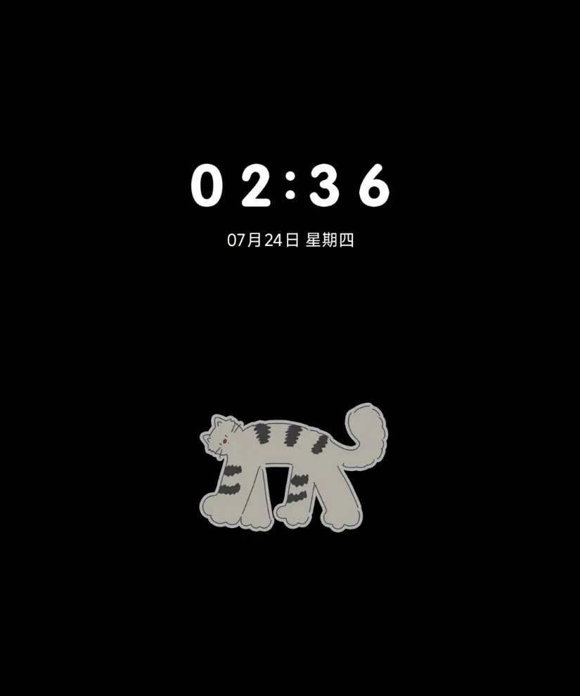 INS风 灰色小猫 THEME for Xiaomi MIUI HyperOS