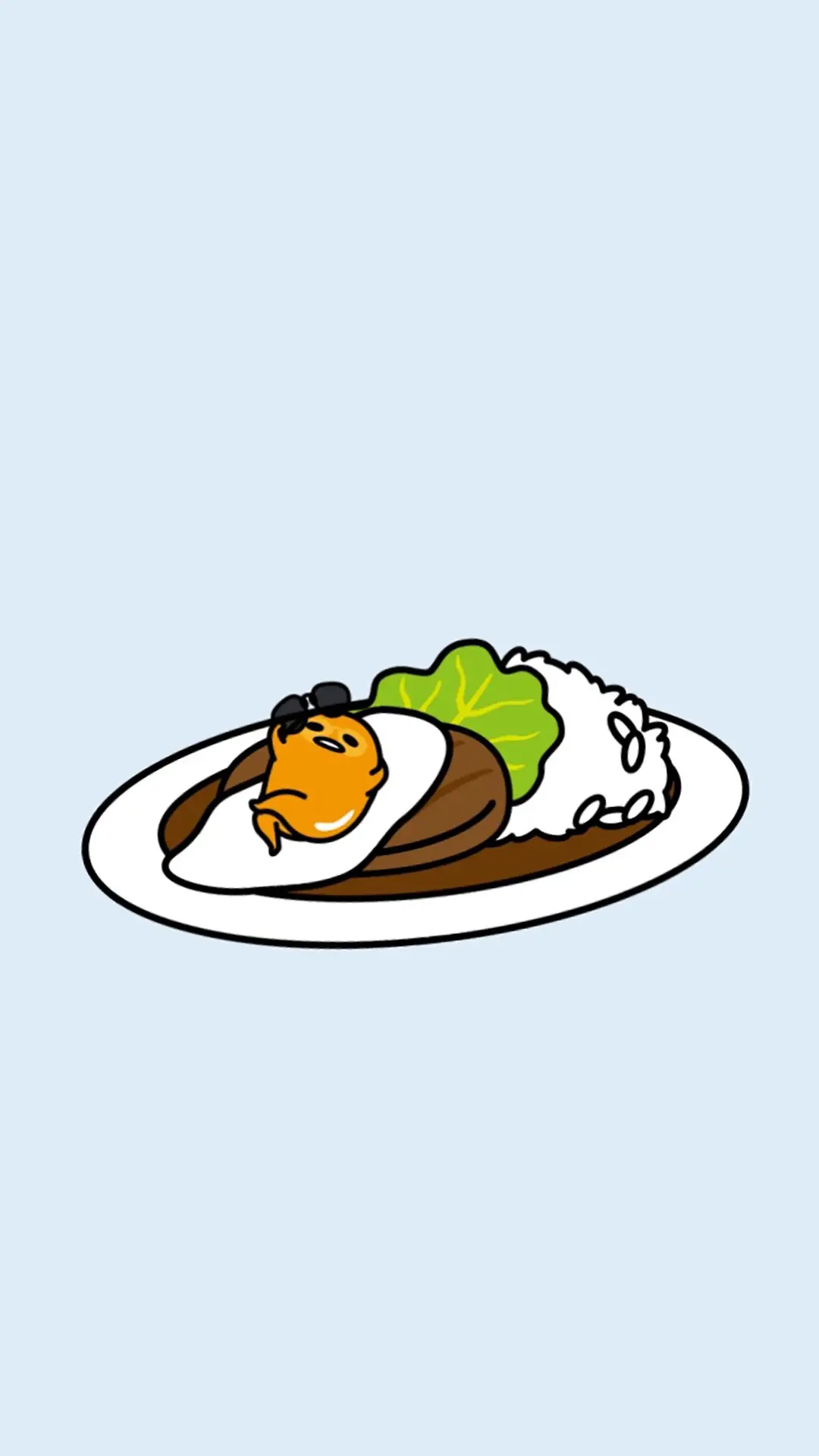 可爱懒蛋蛋卡通图片iPhoneX壁纸