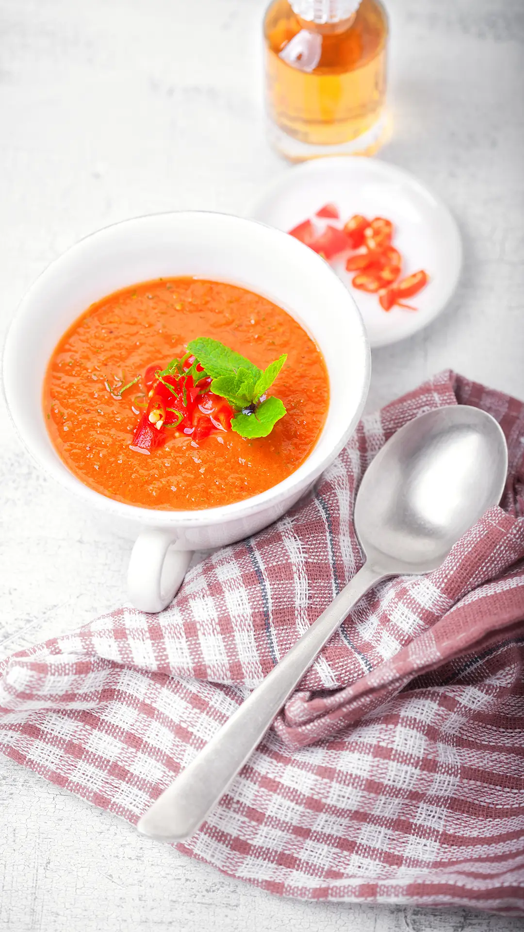 番茄汤 视觉上的享受