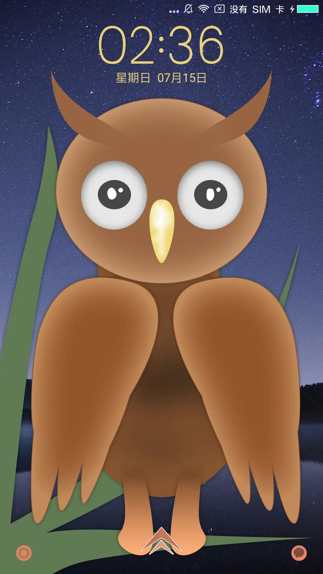 深夜里的猫头鹰