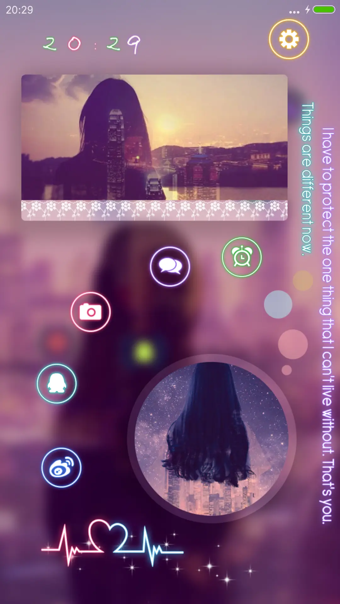 不言语却知心（iOS7密码+快捷APP+音乐+自定义文字+自由桌面+图标全覆盖等） - Screenshot 4