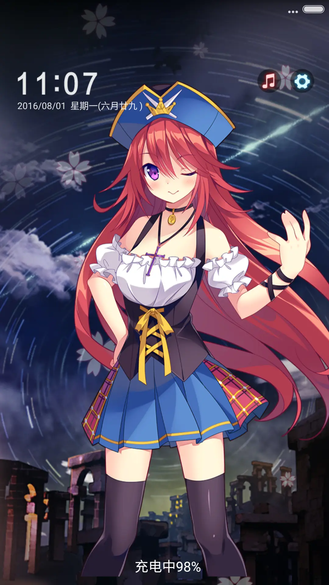 二次元萝莉⑤【飘花落雨+重力特效+自由桌面】