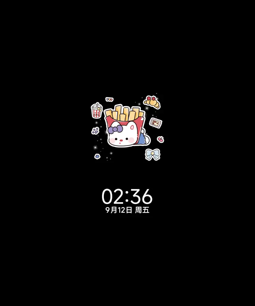 ins涂鸦薯条猫猫 THEME for Xiaomi MIUI HyperOS
